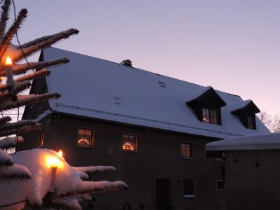 Ferienwohnung Birnbach auf 4-Seiten-Hof, Bauernhof, Chemnitz, Erzgebirge Winter Weihnachten